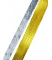 Lurex or Lame Trimming Ribbon 25m - from 5mm to 40mm - Gold or Silver