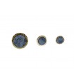 Gold Metallic Button with stone - 3 sizes - 5 colors