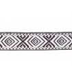 Ethnisches Twillband aus 100 % Baumwolle – Breite 3 cm – Rollen 25 Meter – Farbe Braun|Roh