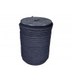 Cord 100% Cotton 8mm - Color Black - Roll 50m
