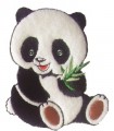Panda Bär Thermoadhesive Aufkleber - 3 Einheiten