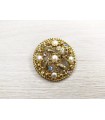 Botón de Cristal Oro - 3,5cm o 4,1cm - 1 Unidad