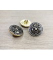 Metallic Button - Gold - 22mm - 12 Units