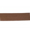 Roll of 50 Meters of Herringbone Tape - 2.5cm - Brown Color