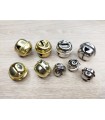 Flattened Jingle Bell - Various Measurements - Gold or Nickel Color - 50 Units