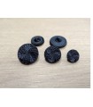 Botón de Azabache Negro - 1,4cm, 1,8cm o 2,3cm - 36 Unidades