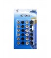 Metal clasps - 12 packs of 24 pcs - 8mm and 10mm