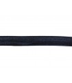 Elastisches Lycra-Schrägband - 15 mm - Schwarz Farbe - 150 YDS