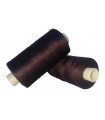 Polyester thread 1000m - Box of 6 pcs. - Brown color
