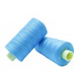 Polyester thread 1000m - Box of 6 pcs. - Sky blue color