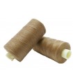 Polyester thread 1000m - Box of 6 pcs. - Soft brown color