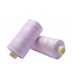 Polyester thread 1000m - Box of 6 pcs. - Pink stick