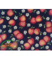 Bies printed 18mm - Black with peaches