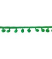Tiras madroños color verde esmeralda | Rollo 18 metros