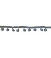 Tiras madroños color gris| Rollo 18 metros