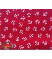 Bies stamped 30mm - Red with anchors