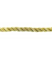 Braided Rayon Cord 5mm - Old Gold Color - Roll 20 meters