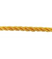 Braided Rayon Cord 5mm - Yellow color - Roll 20 meters