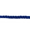 Cordon en rayonne tressée 5 mm - Couleur bleu - rouleau de 20 mètres