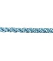 Braided Rayon Cord 5mm - Sky blue color - Roll 20 meters