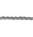 Cordón Trenzado Rayón 5mm - Color gris - Rollo 20 metros