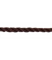 Cordón Trenzado Rayón 5mm - Color marrón - Rollo 20 metros