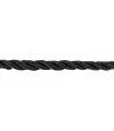 Cordón Trenzado Rayón 5mm - Color negro - Rollo 20 metros