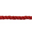 Cordon en rayonne tressée 5 mm - Couleur rouge - rouleau de 20 mètres