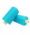 Fil polyester 1000m - Boîte de 6 pièces - Couleur turquoise