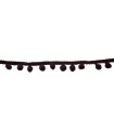 Tiras madroños color marrón oscuro| Rollo 18 metros