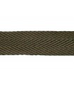 Sarga Ribbon 100% Cotton - Width 3cm - Roll 25 meters -  khaki colour