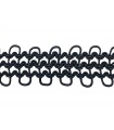 Viskosebesätze Schwarz oder weiß Farbe - Stück 25 Meter - 2,4cm