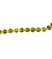 Perle de verre 16 côtés - Différentes couleurs - Fil de 40 cm