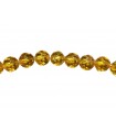 Perle de verre 32 côtés - Différentes couleurs - Fil de 40 cm