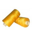 Polyester thread 1000m - Box of 6 pcs. - Yellow color