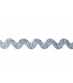 Zackenlitze Ric Rac - Rolle 50 Meter - Farbe Silber