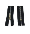 Metallic Zipper 55 cm - Black - Without Separator - 20 and 50 pcs.