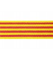 Katalanisches Senyera-Baumwollband - Breite 25mm - Rolle 25 Meter