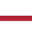 Caoutchouc de tresse élastique - 6mm - Couleur rouge - Rouleau 100 mètres