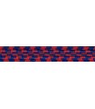 Elastischer zopfgummi - 6 mm - Farbe blau / rot - Rolle 100 Meter