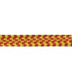 Elastic Braid Rubber - 6mm - Color Yellow / Red - Roll 100 meters
