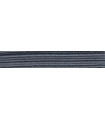 Caoutchouc tresse élastique - 6 mm - Couleur grise - Rouleau 100 mètres