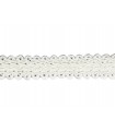Rayon trimmings white color - Piece 25 meters - 1,9 cm