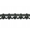 Viskosebesätze schwarz Farbe - Stück 50 Meter - 1,7cm