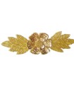 Flower with gold colored ojas - 14.5 x 5.1 cm (6 units)